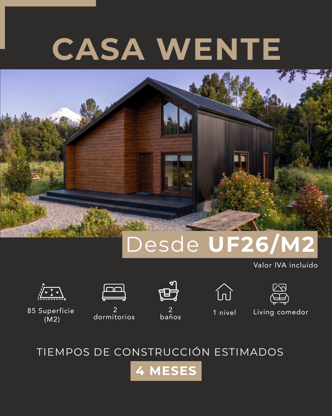 Catalogo casas en construccion en pucon y villarrica
