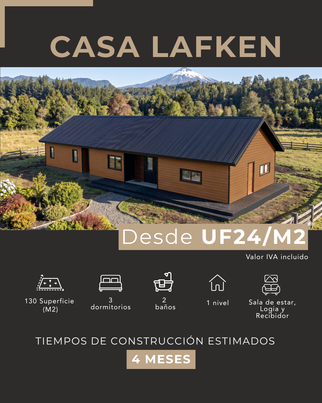 Catalogo casas en construccion en pucon y villarrica