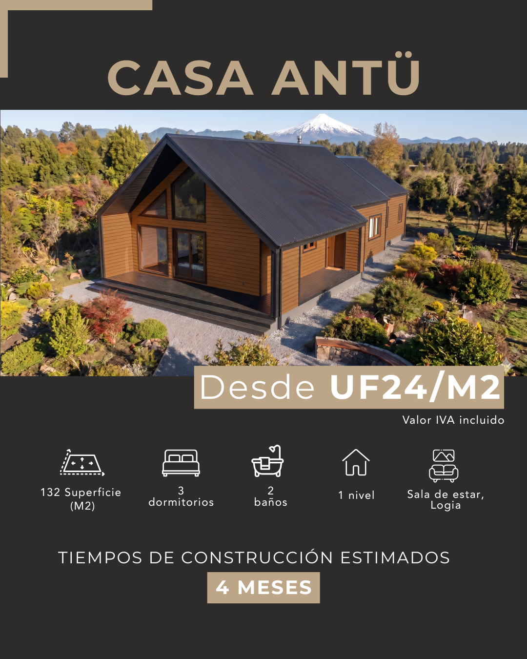 Catalogo casas en construccion en pucon y villarrica