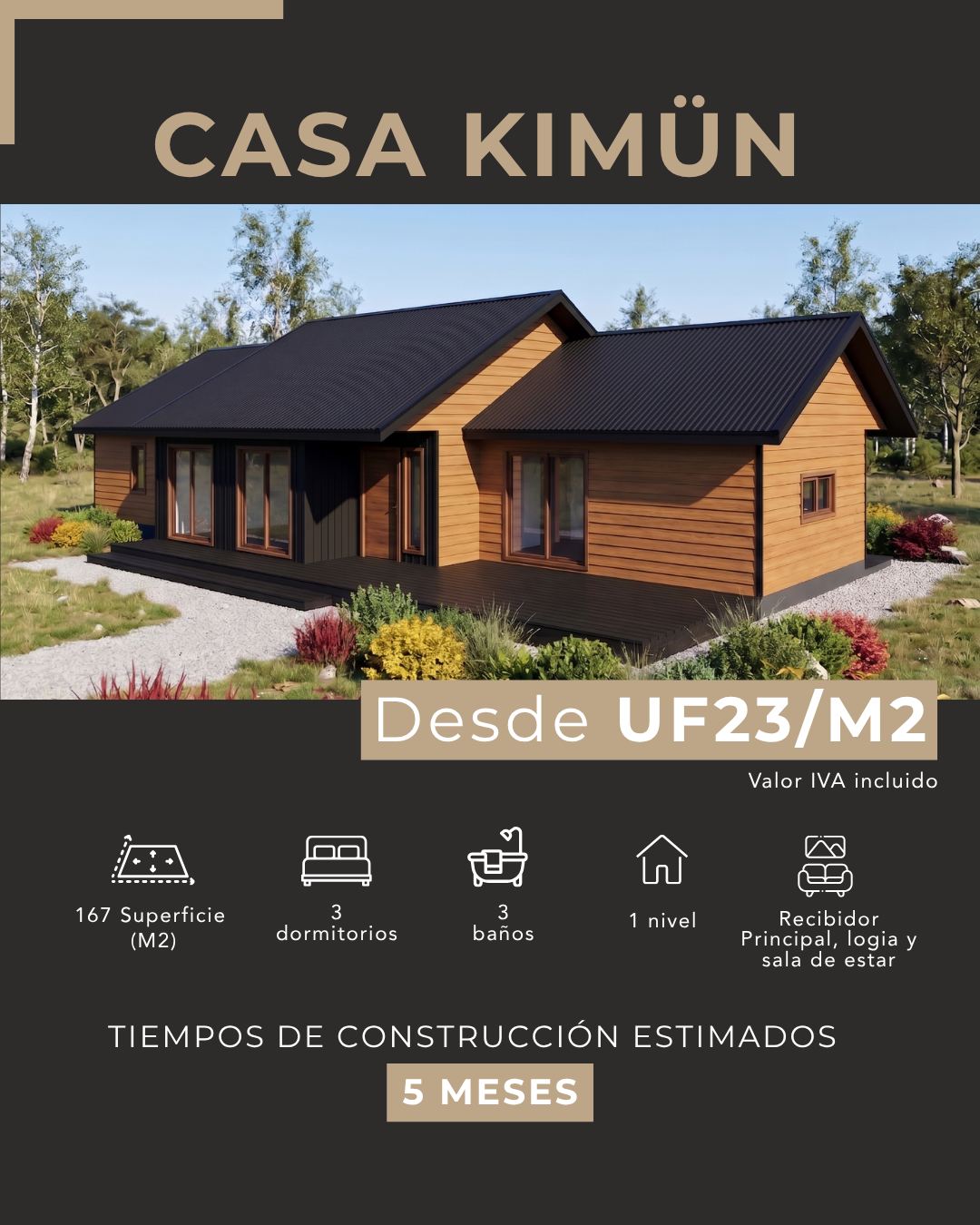 Catalogo casas en construccion en pucon y villarrica