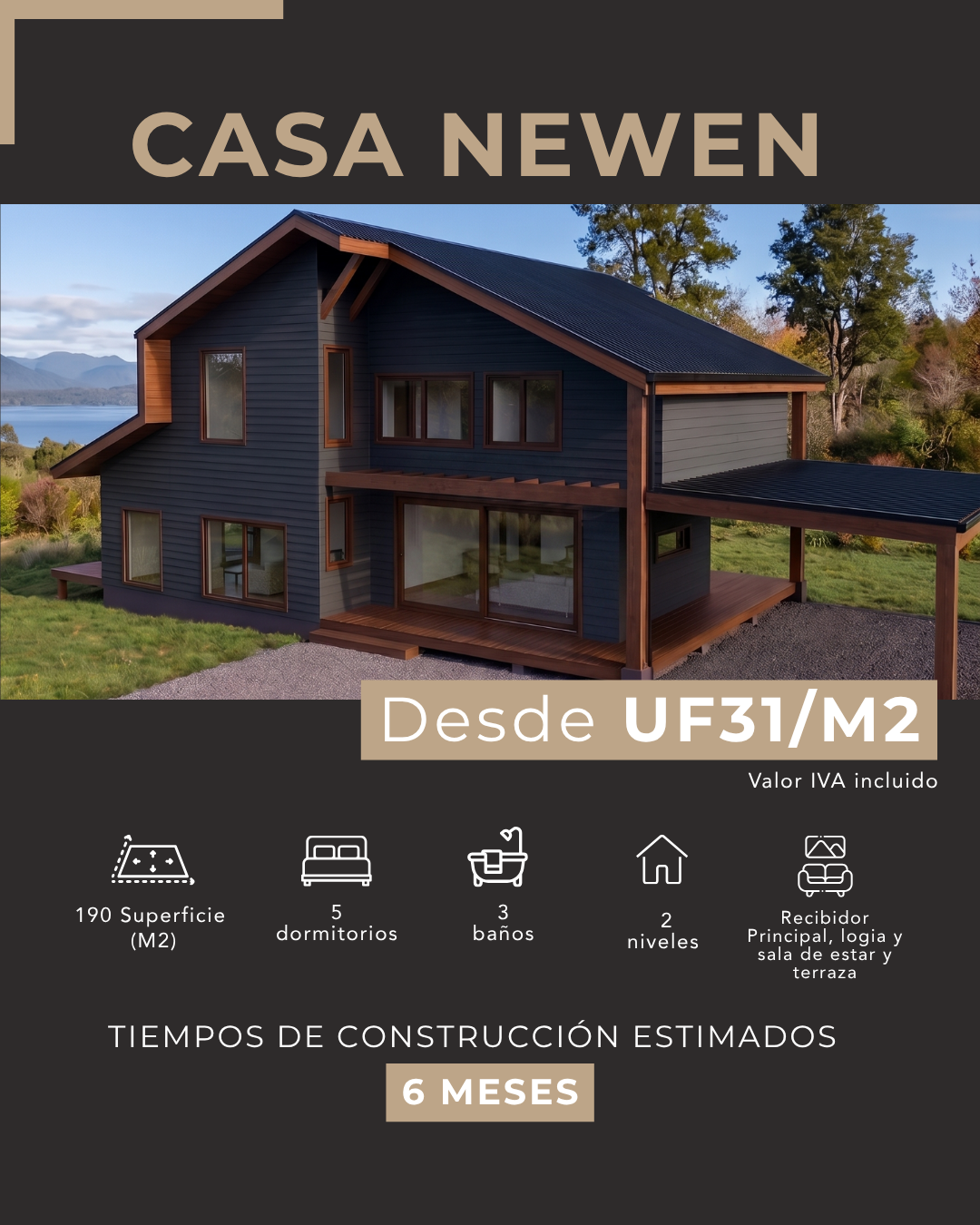 Catalogo casas en construccion en pucon y villarrica