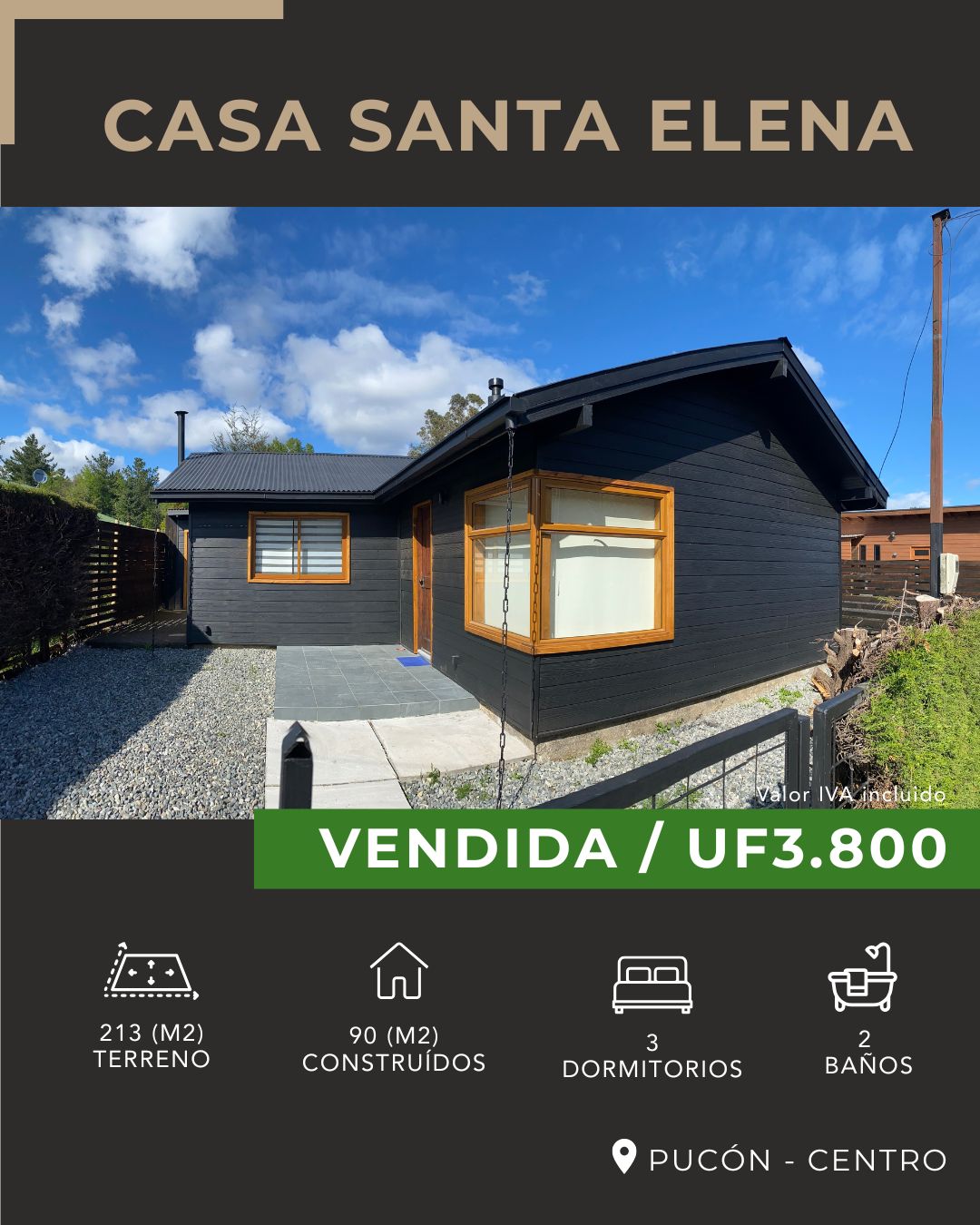 Catalogo casas en construccion en pucon y villarrica